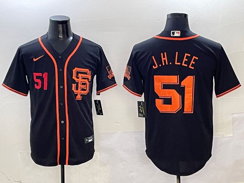 Men San Francisco Giants #51 J.H.Lee Black Game Nike 2025 MLB Jersey style 2